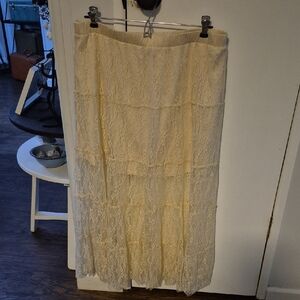 Cream Lace Skirt By And Now This, Macys. Size L